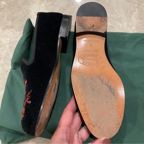 Stubbs & Wooten velvet loafer - Picture 5 of 5